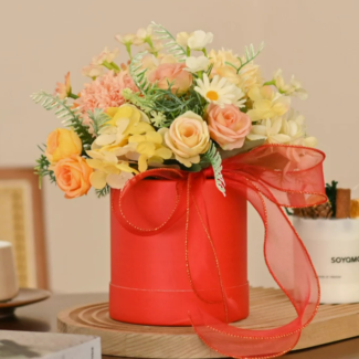 Artificial Flower Arrangement with Ceramic Vase - Image 6