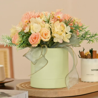 Artificial Flower Arrangement with Ceramic Vase - Image 7