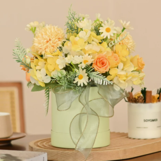 Artificial Flower Arrangement with Ceramic Vase - Image 8