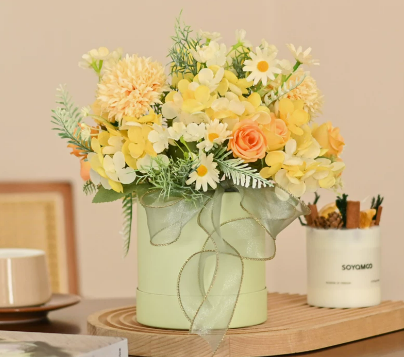 Artificial Flower Arrangement with Ceramic Vase - Image 8