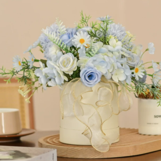 Artificial Flower Arrangement with Ceramic Vase - Image 10