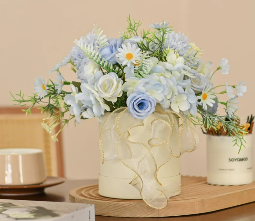 Artificial Flower Arrangement with Ceramic Vase - Image 10