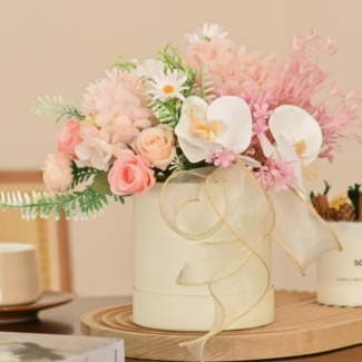 Artificial Flower Arrangement with Ceramic Vase - Image 11