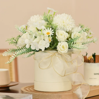 Artificial Flower Arrangement with Ceramic Vase - Image 12