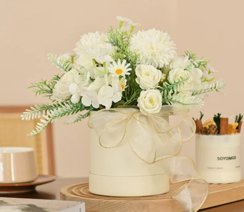 Artificial Flower Arrangement with Ceramic Vase - Image 12