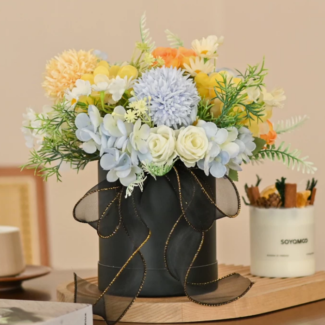 Artificial Flower Arrangement with Ceramic Vase - Image 14