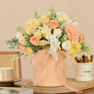 Artificial Flower Arrangement with Ceramic Vase - Image 15